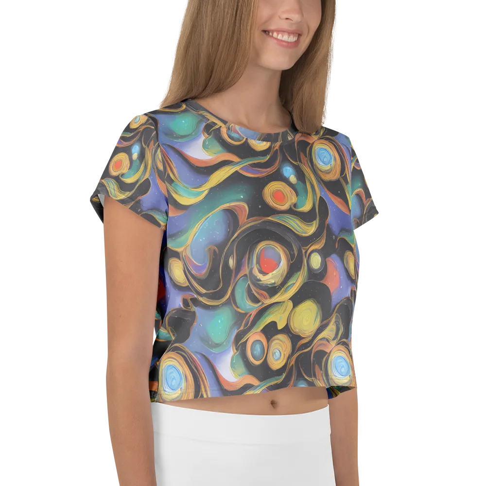 Planetary Ribbons on Crop Tee — Right