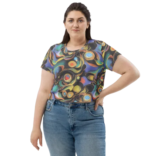Planetary Ribbons on a Crop Tee