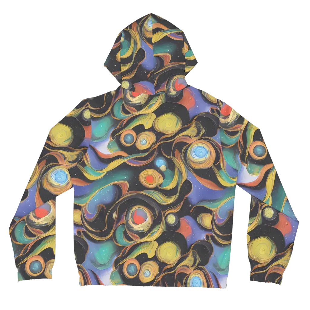Planetary Ribbons on Women's Full-Zip Hoodie — Back