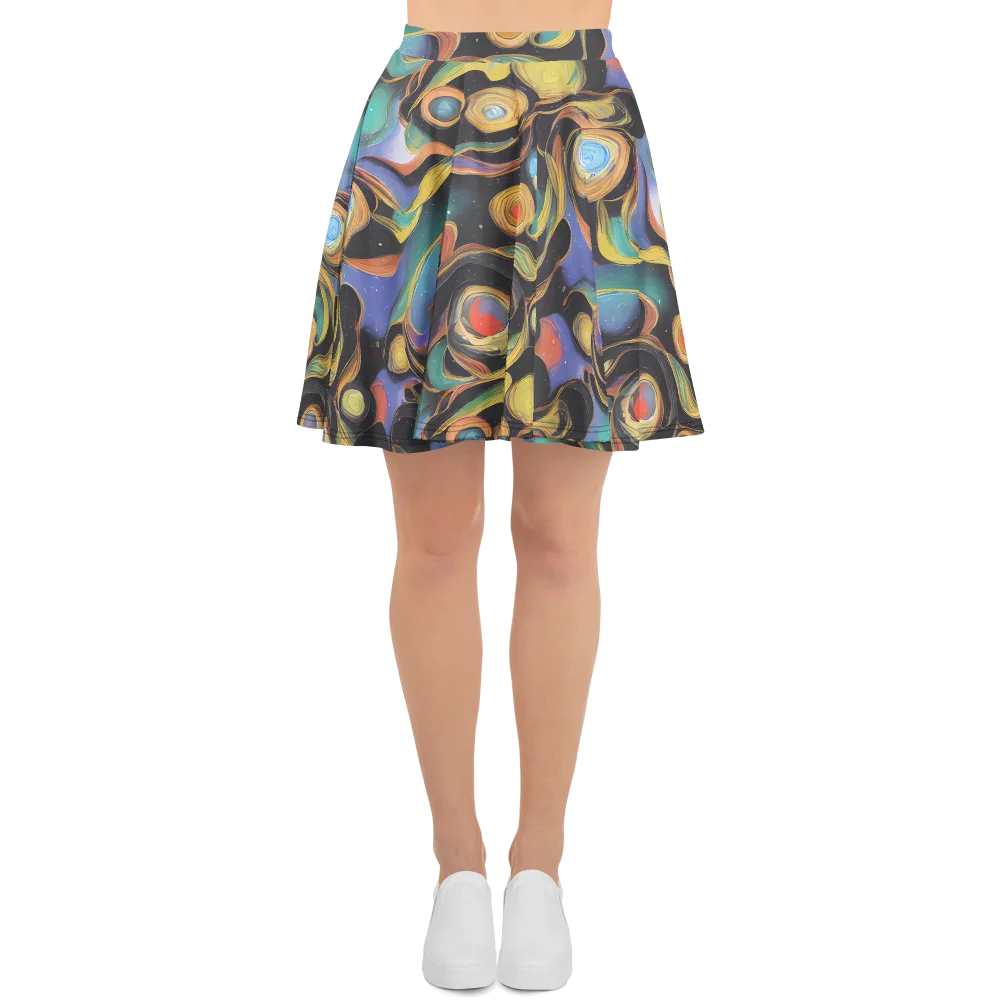 Planetary Ribbons on Skater Skirt — Front