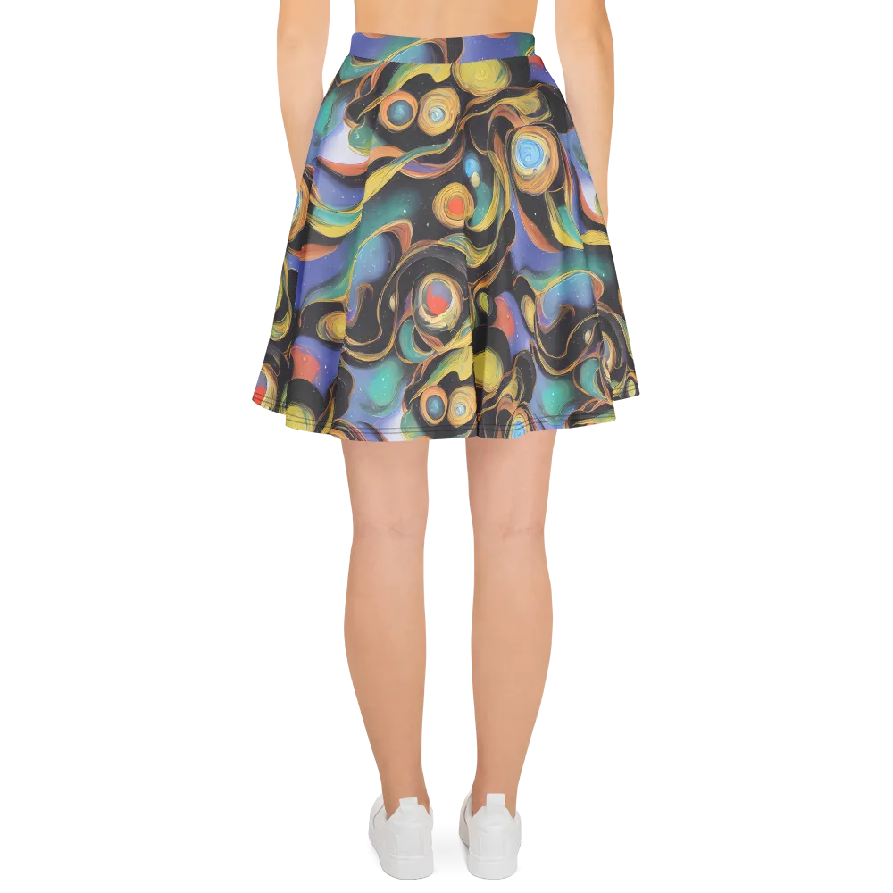 Planetary Ribbons on Skater Skirt — Back