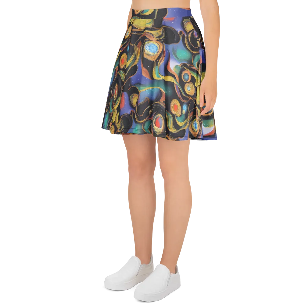 Planetary Ribbons on Skater Skirt — Left