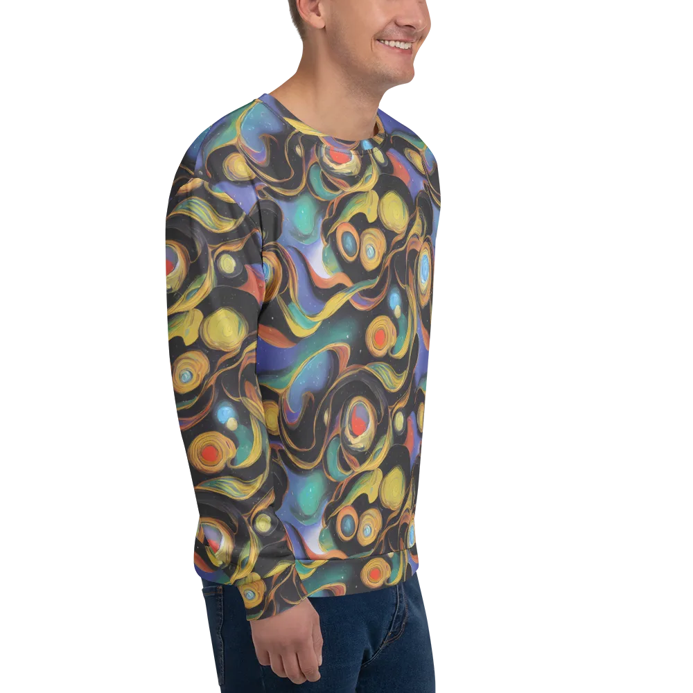 Planetary Ribbons on Sweatshirt — Right Front