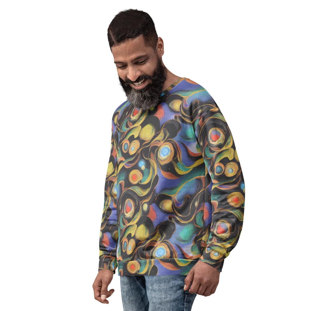 Planetary Ribbons on Sweatshirt — Left Front