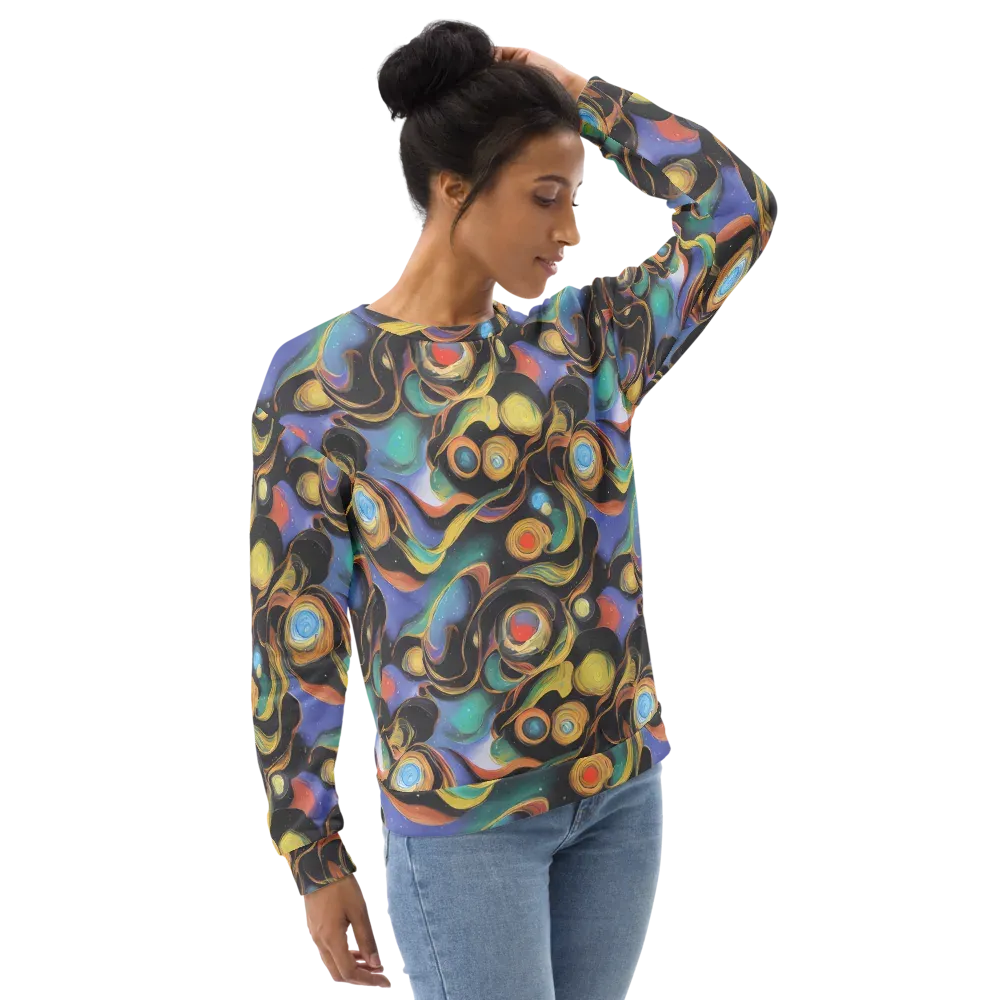 Planetary Ribbons on Sweatshirt — Right Front