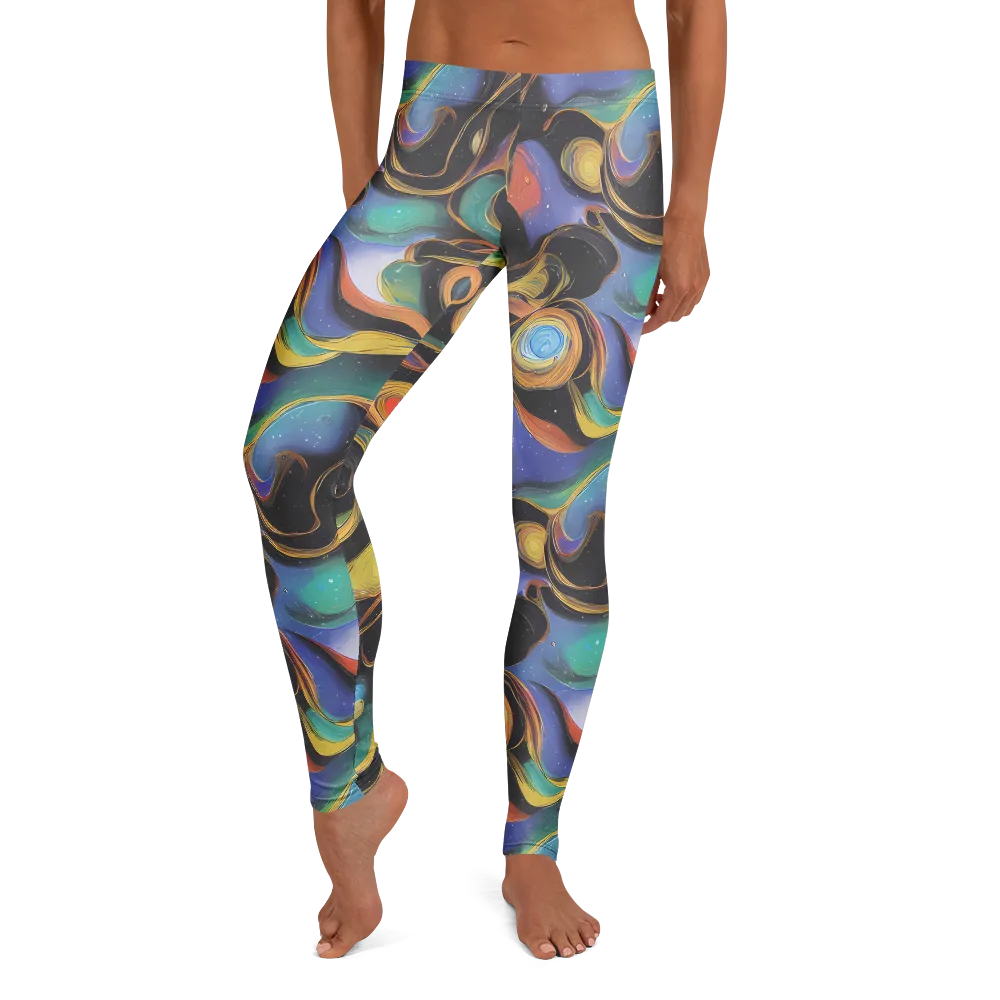 Planetary Ribbons on Leggings — Front