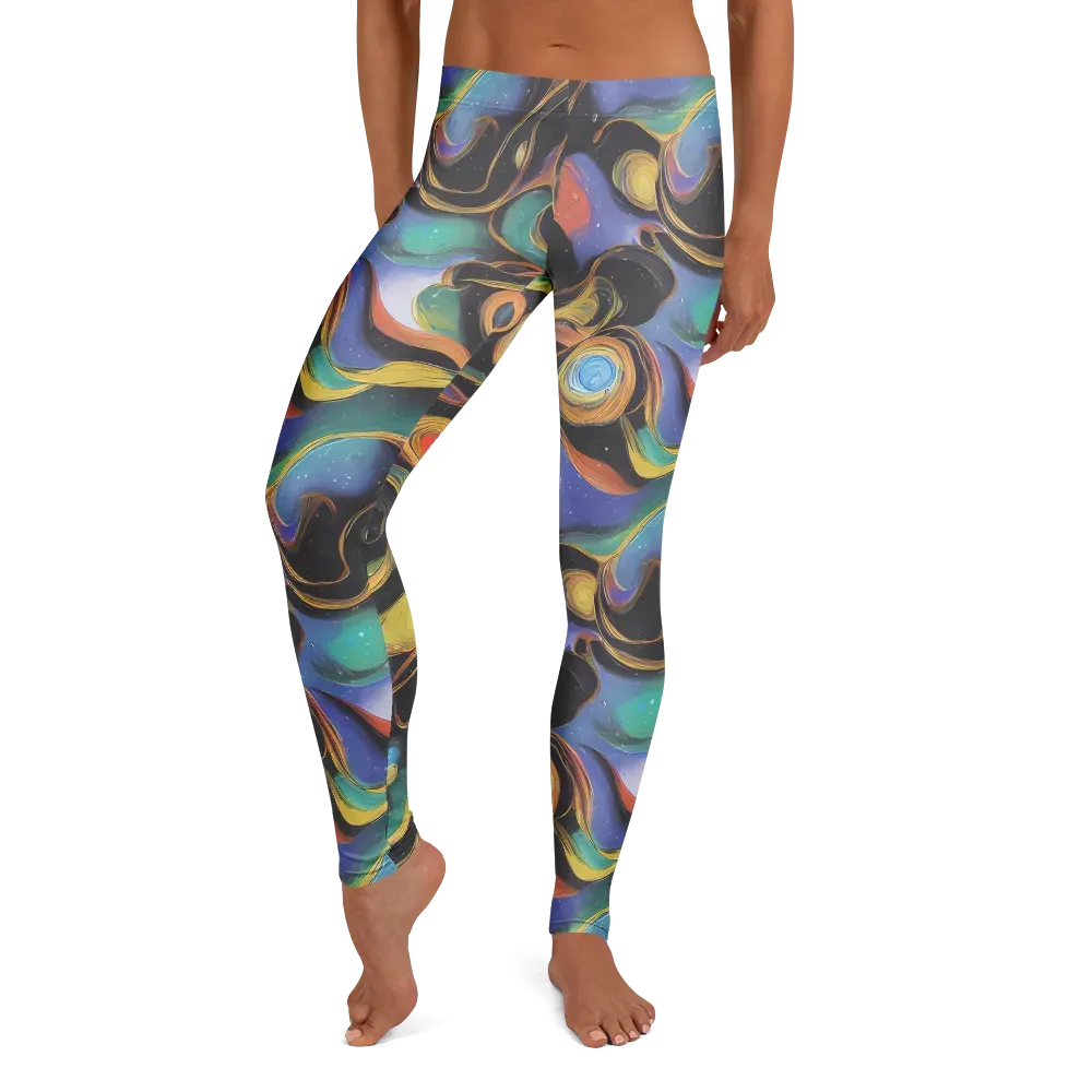 Planetary Ribbons on Leggings — Front