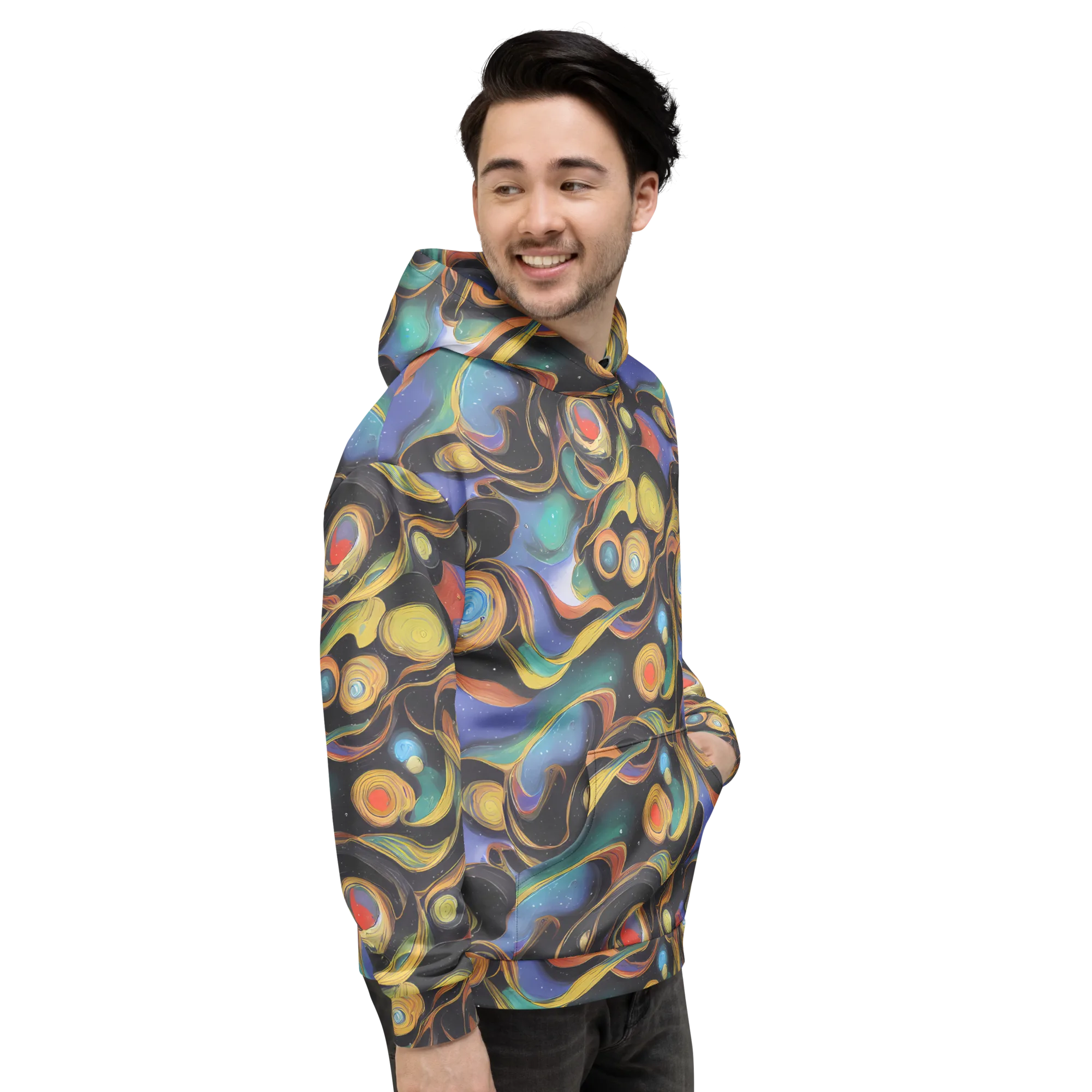Planetary Ribbons on Hoodie — Right