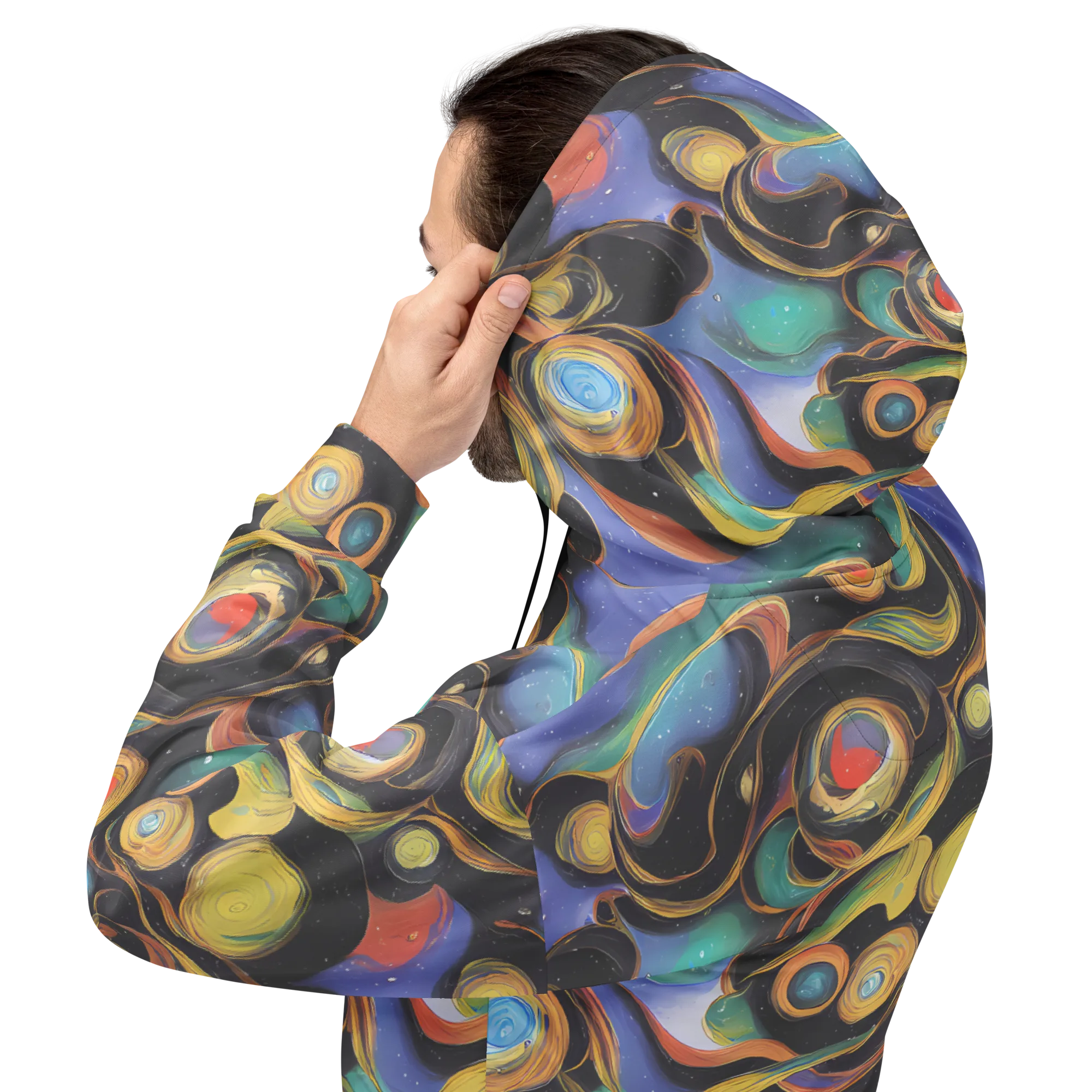 Planetary Ribbons on Hoodie — Back