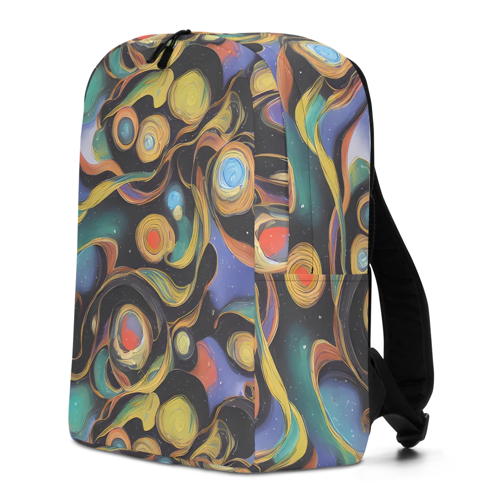 Planetary Ribbons on Minimalist Backpack — Left