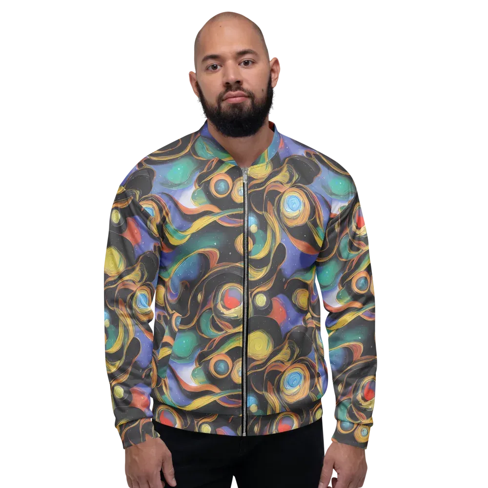 Planetary Ribbons on Bomber Jacket — Front