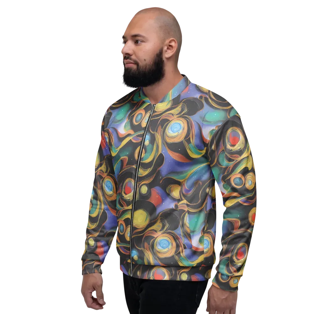 Planetary Ribbons on Bomber Jacket — Left