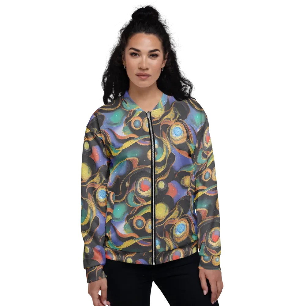 Planetary Ribbons on Bomber Jacket — Front