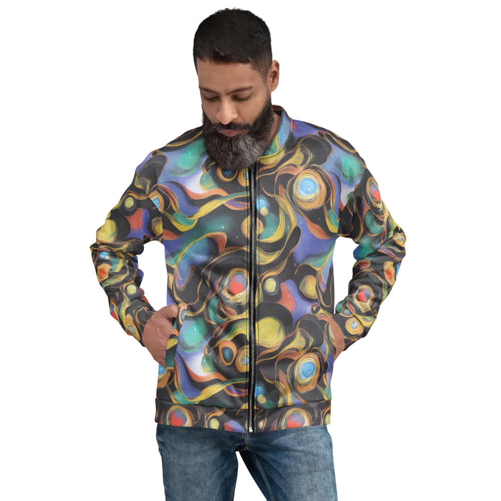 Planetary Ribbons on Bomber Jacket — Front