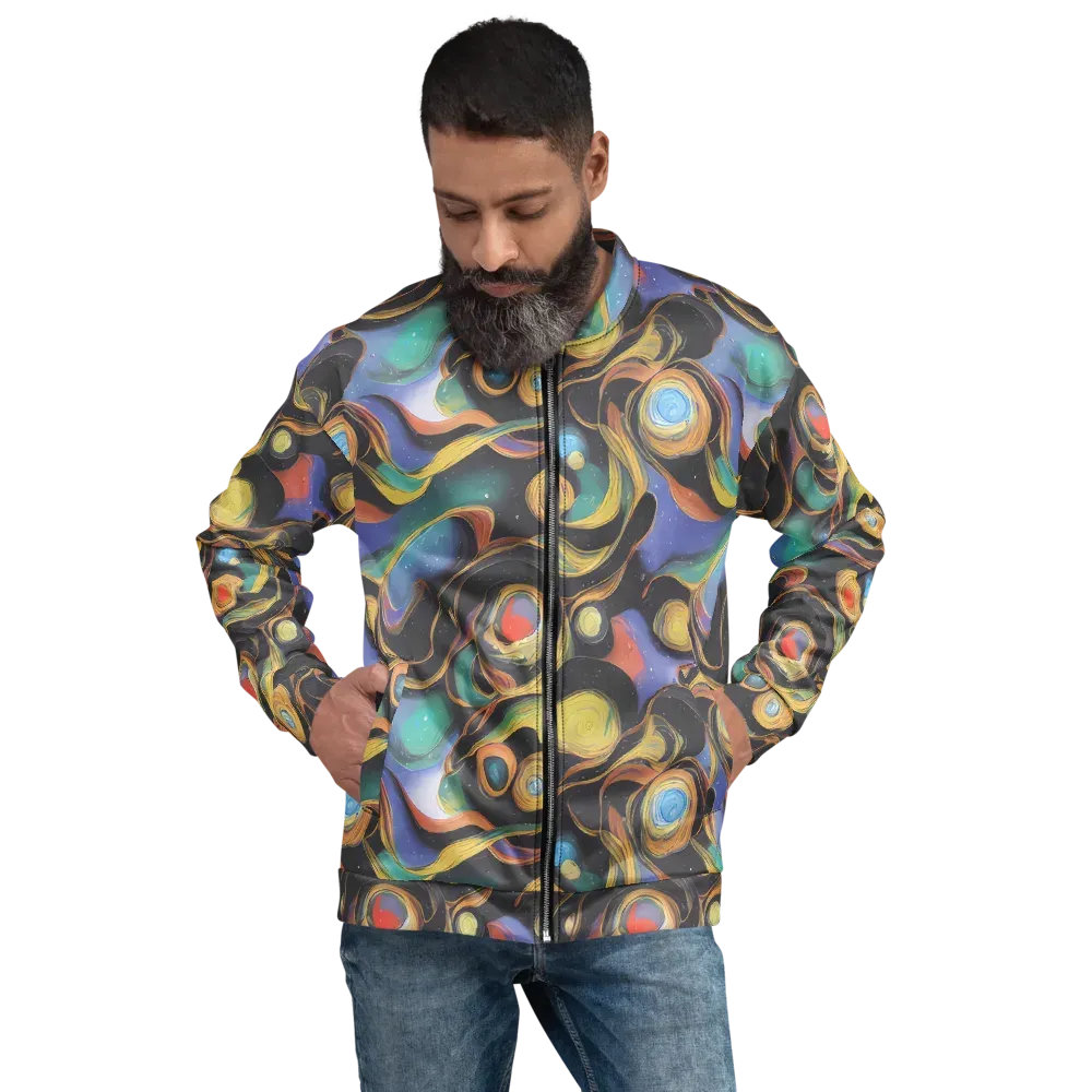 Planetary Ribbons on Bomber Jacket — Front