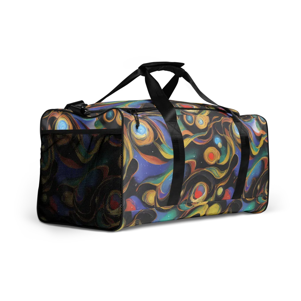 Planetary Ribbons on Duffle Bag — Right Front