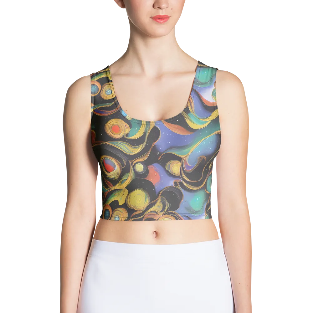 Planetary Ribbons on Crop Top — Front