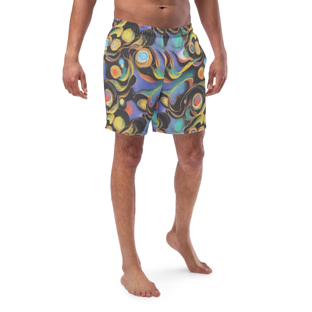 Planetary Ribbons on Swim Trunks — Front