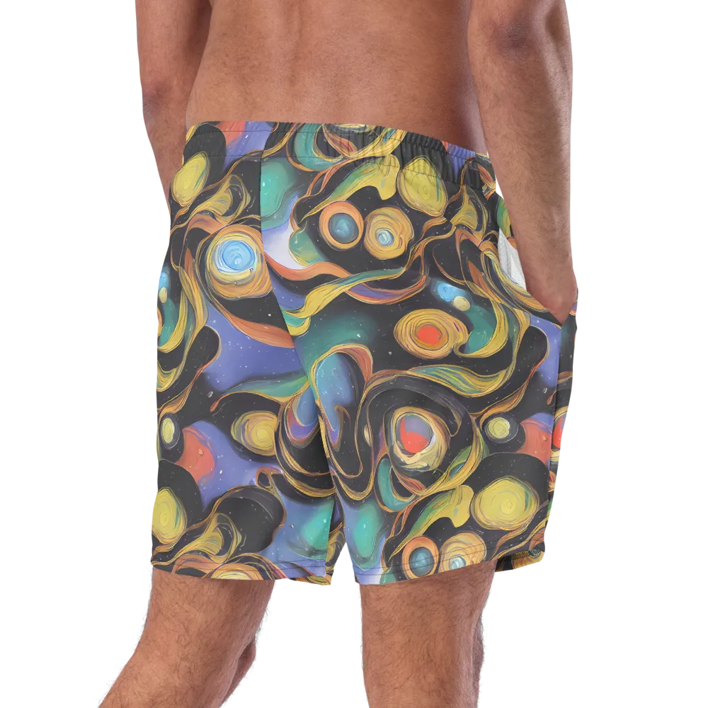 Planetary Ribbons on Swim Trunks — Right Back