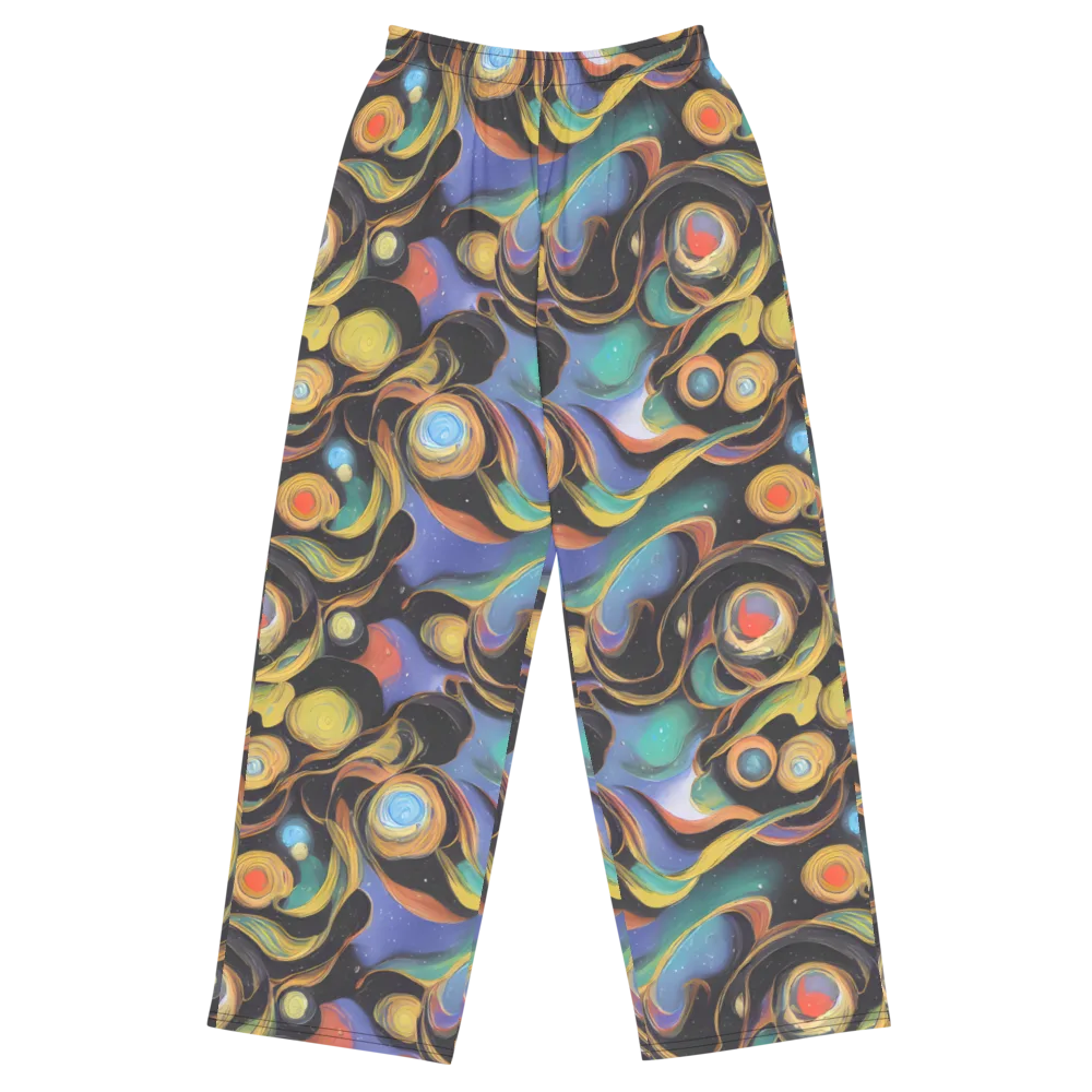 Planetary Ribbons on Wide-Leg Pants — Front