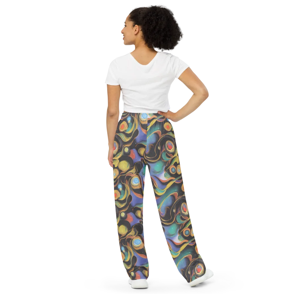 Planetary Ribbons on Wide-Leg Pants — Back
