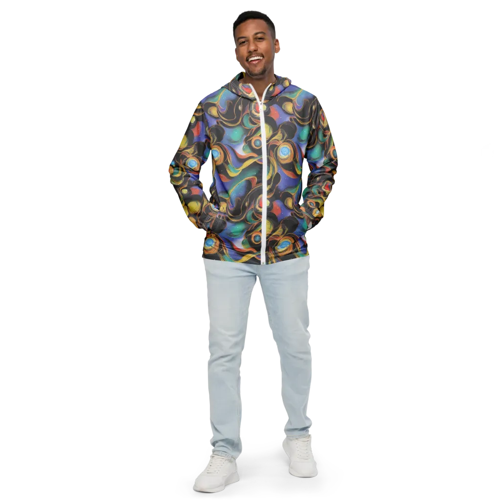 Planetary Ribbons on Men's Windbreaker — Front