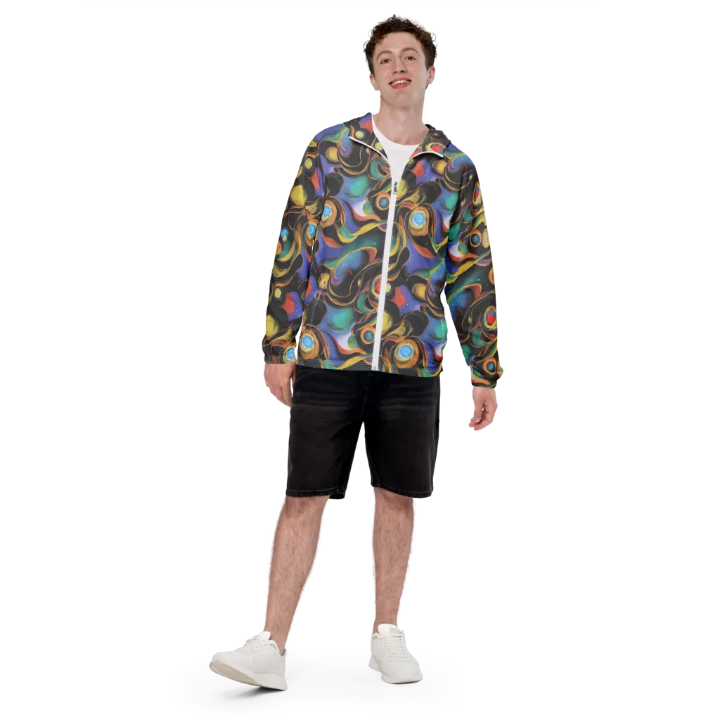 Planetary Ribbons on Men's Windbreaker — Front