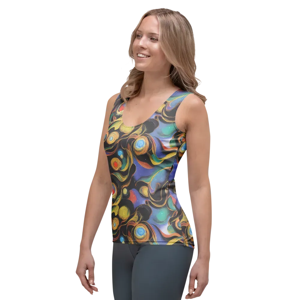 Planetary Ribbons on Women's Tank Top — Left Front