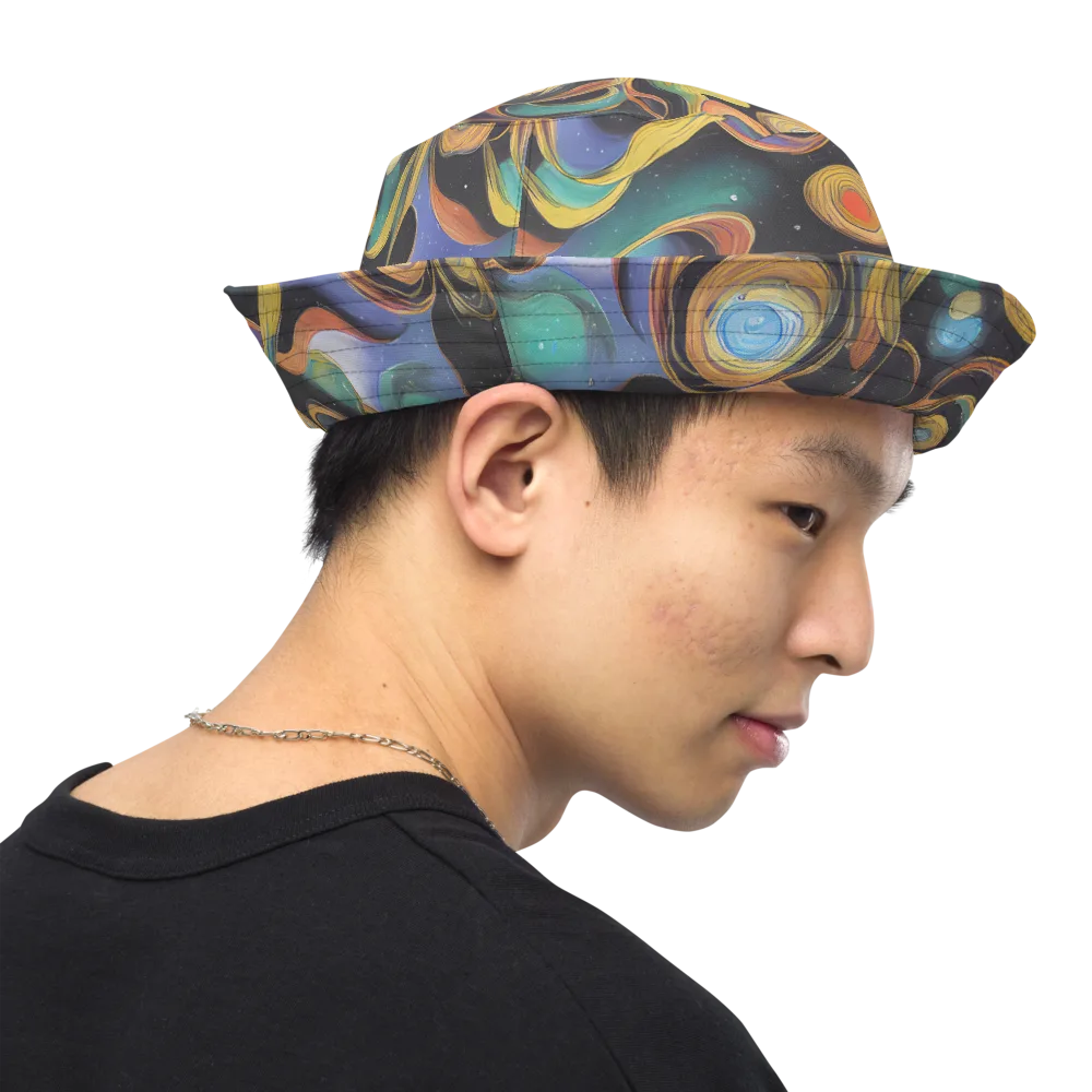 Planetary Ribbons on Reversible Bucket Hat — Right Outside