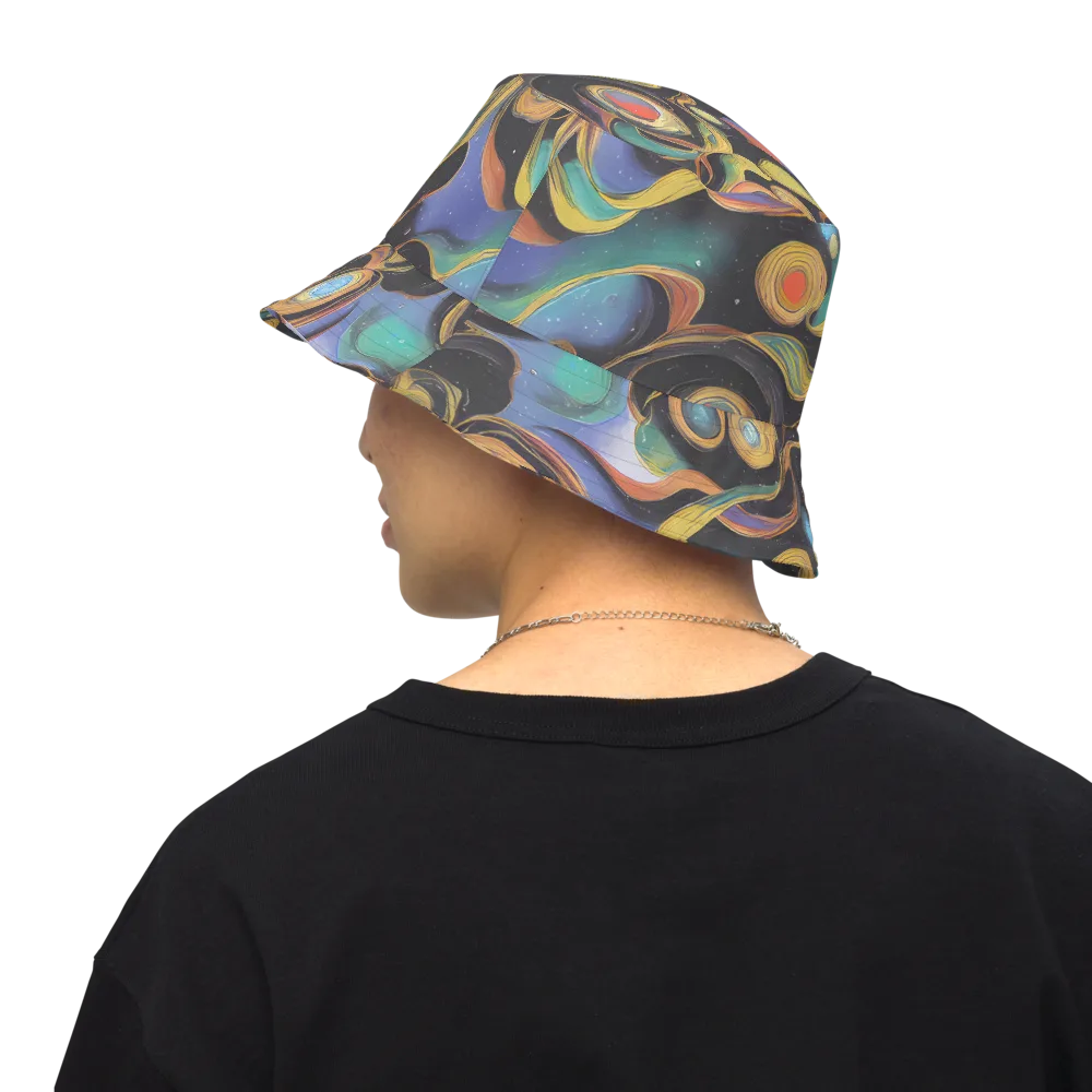 Planetary Ribbons on Reversible Bucket Hat — Back Inside