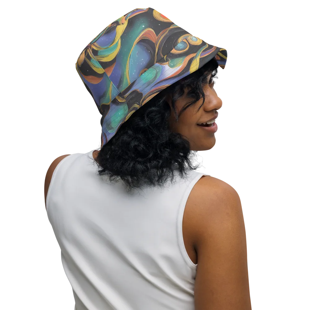 Planetary Ribbons on Reversible Bucket Hat — Right Outside