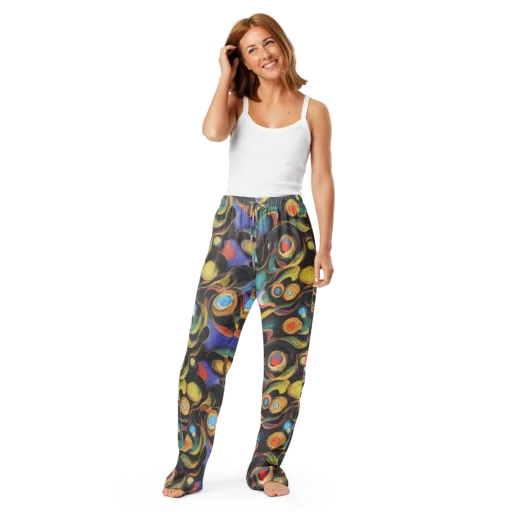 Planetary Ribbons on a Women's Pajama Pants