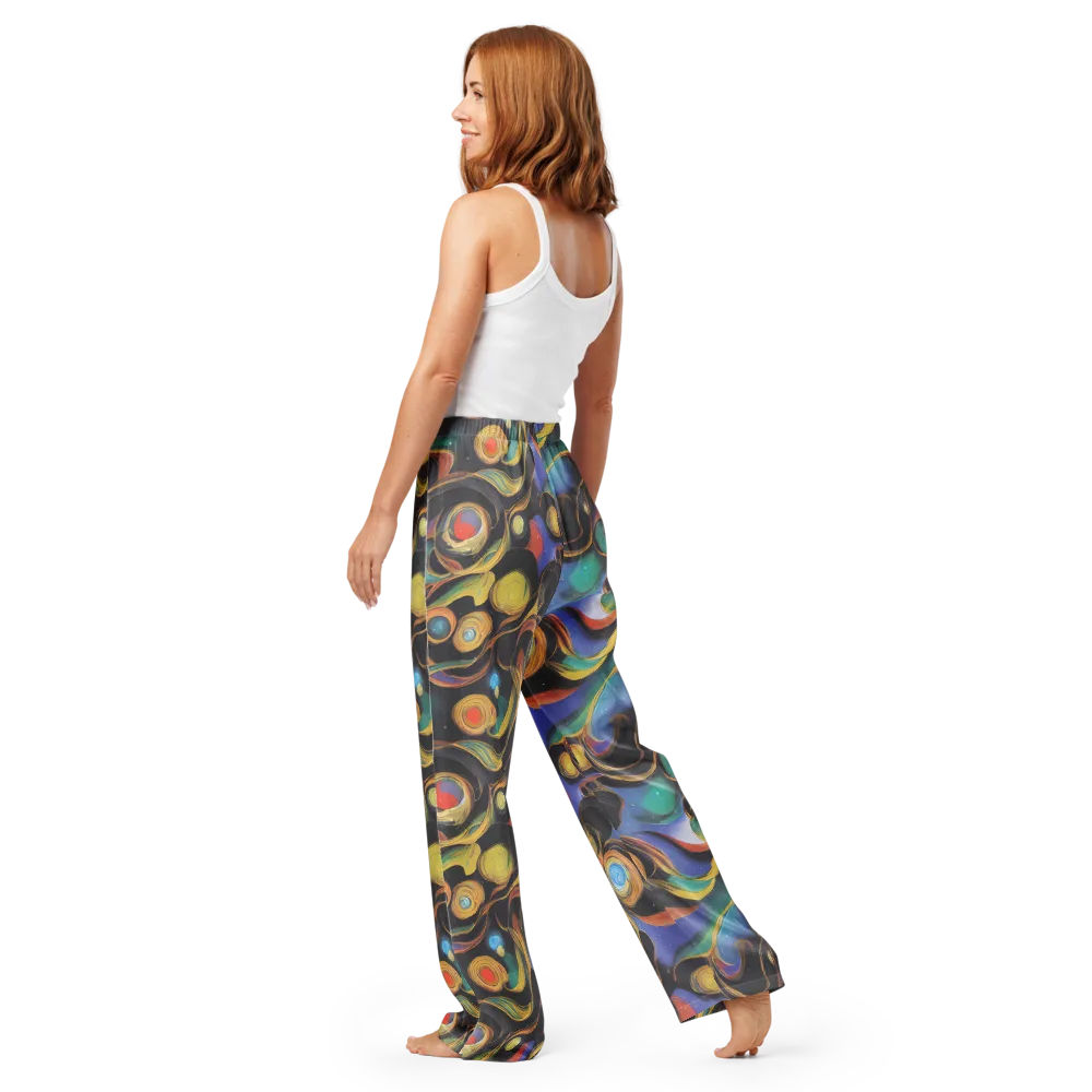 Planetary Ribbons on Women's Pajama Pants — Back