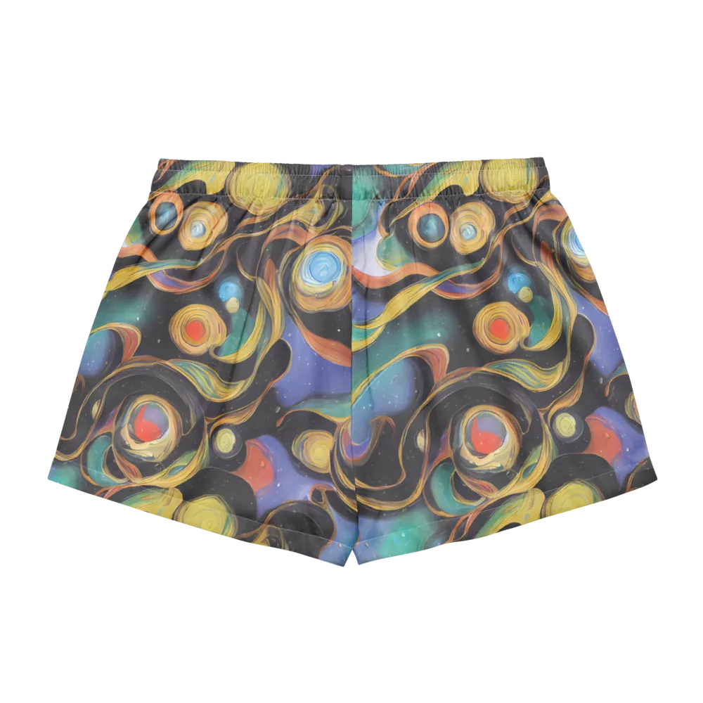 Planetary Ribbons on Women's Pajama Shorts — Back