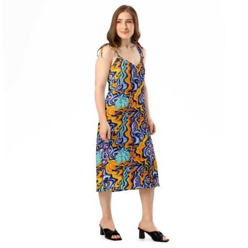 Midnight Fireflow on a Slip Dress