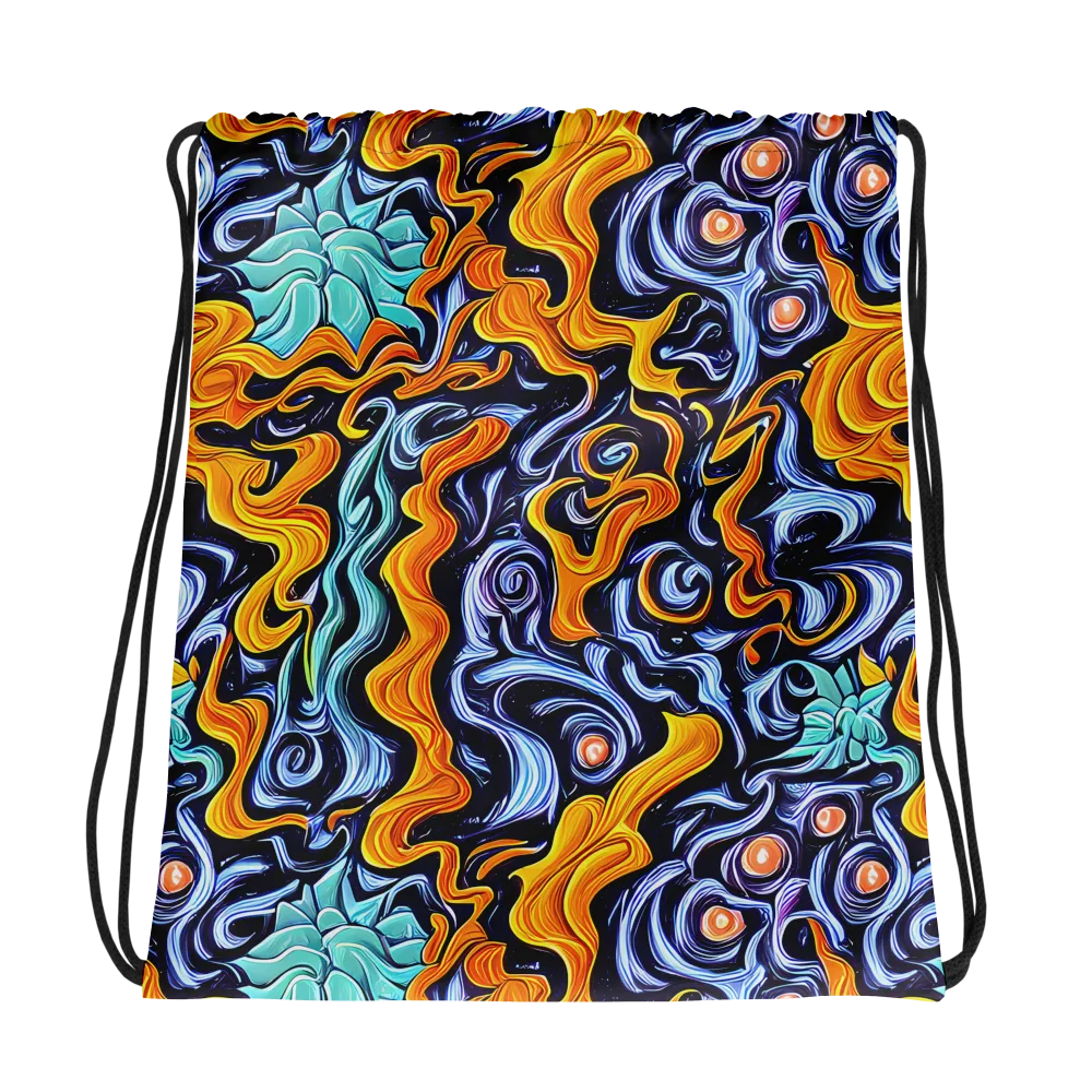 Midnight Fireflow on Drawstring Bag — Photo