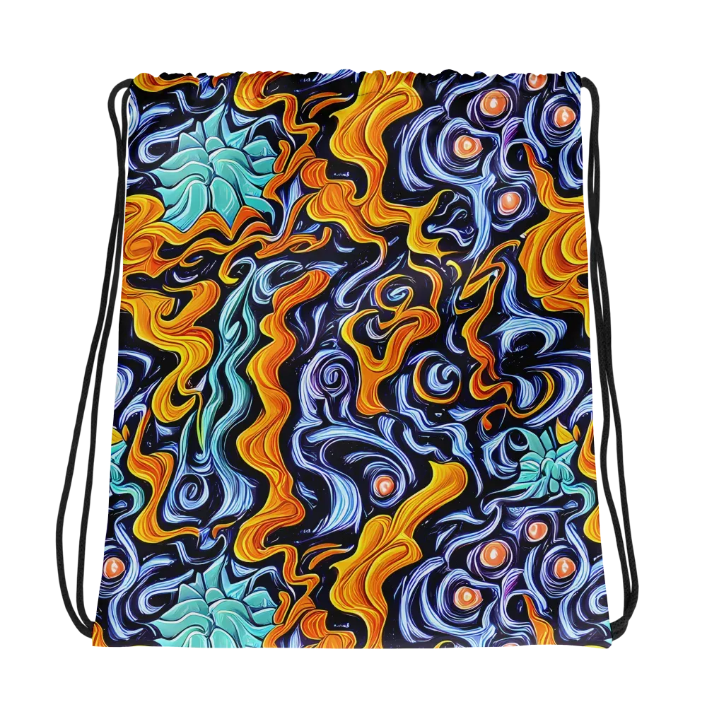 Midnight Fireflow on Drawstring Bag — Photo