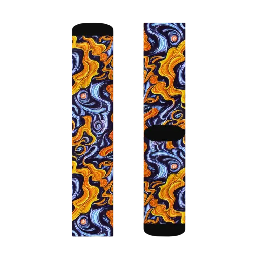 Midnight Fireflow on a Socks