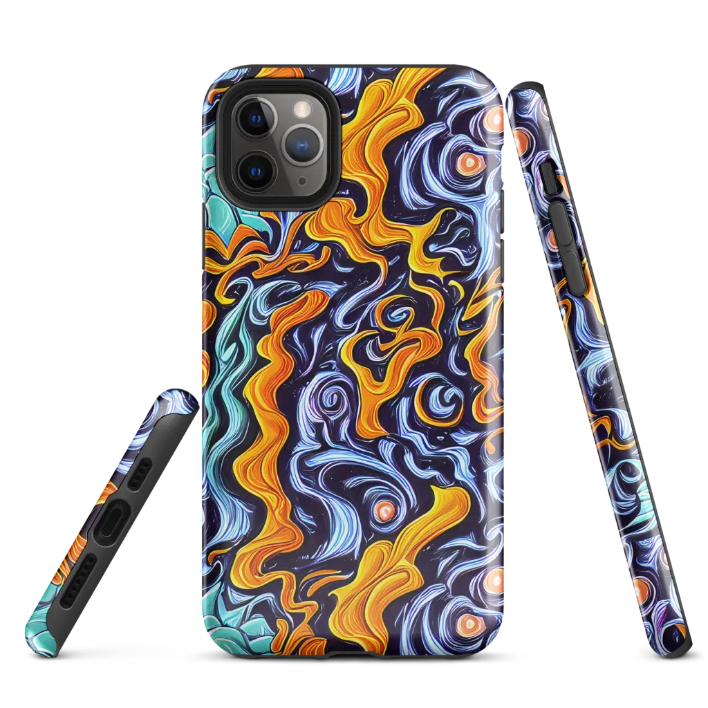 Midnight Fireflow on Tough Case for iPhone® — Front