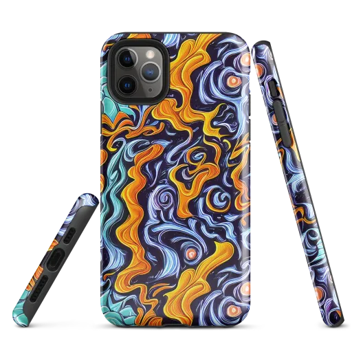Midnight Fireflow on a Tough Case for iPhone®