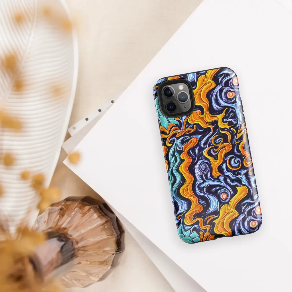 Midnight Fireflow on Tough Case for iPhone® — Front