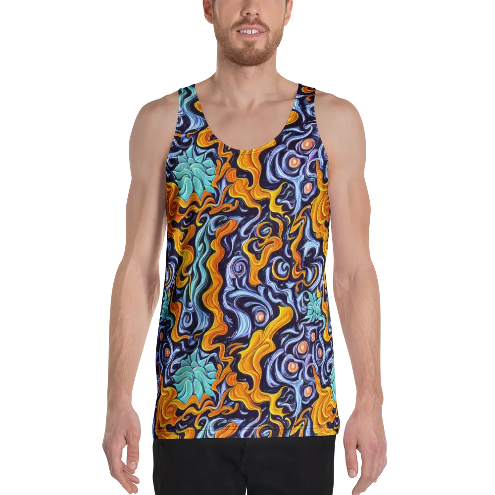 Midnight Fireflow on Men's Tank Top — Front