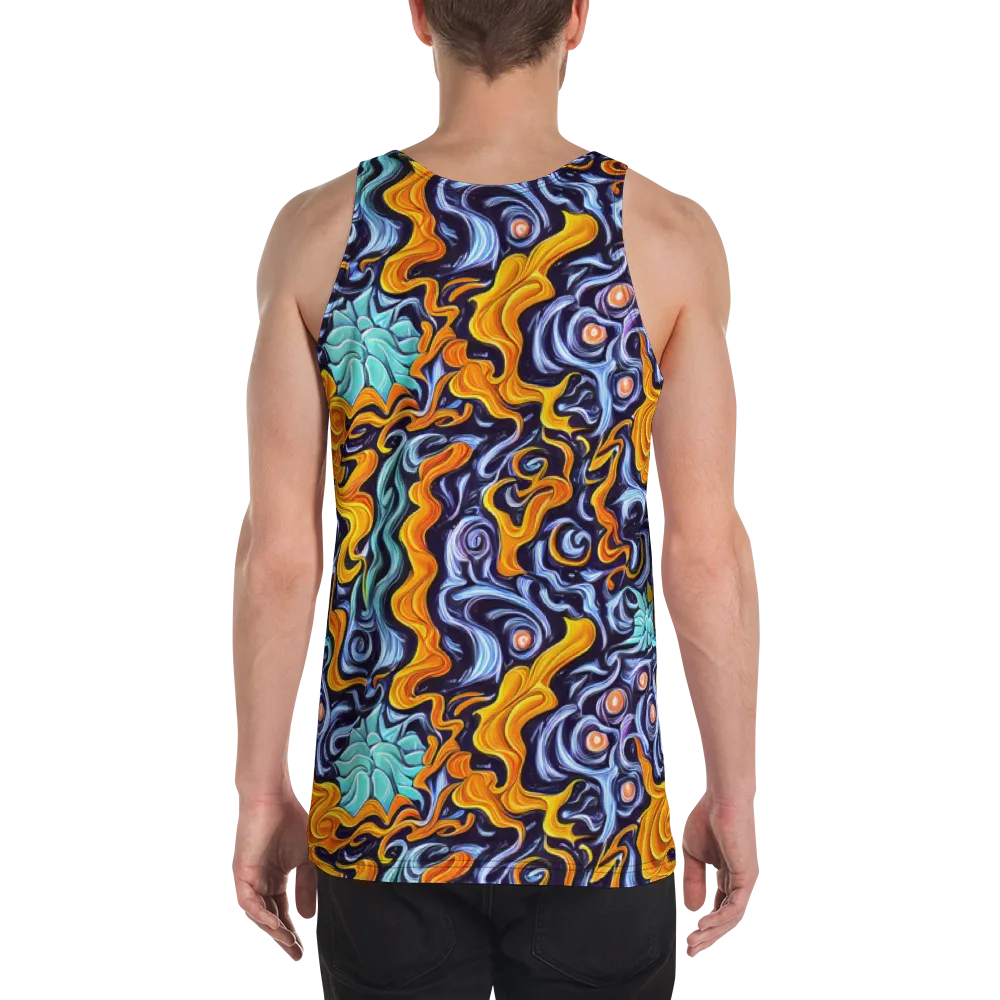 Midnight Fireflow on Men's Tank Top — Back