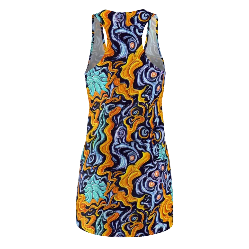 Midnight Fireflow on Racerback Dress — Back