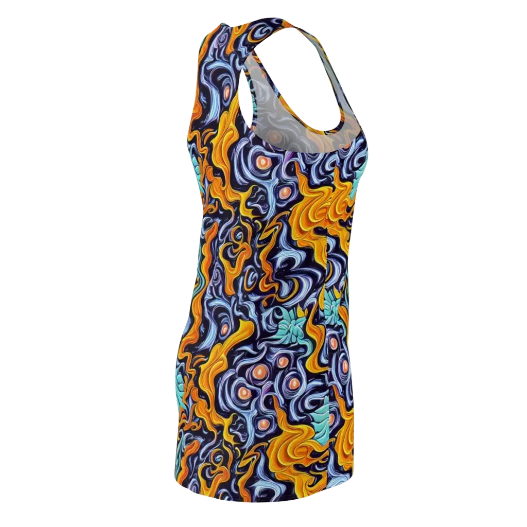Midnight Fireflow on Racerback Dress — Back Side