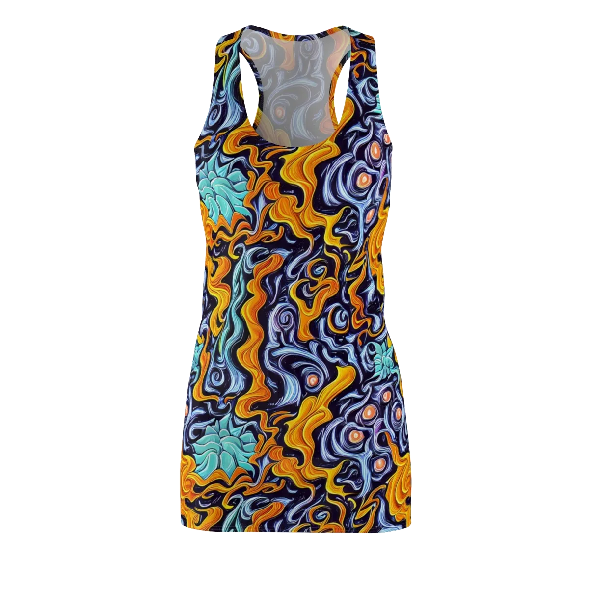 Midnight Fireflow on Racerback Dress — Front