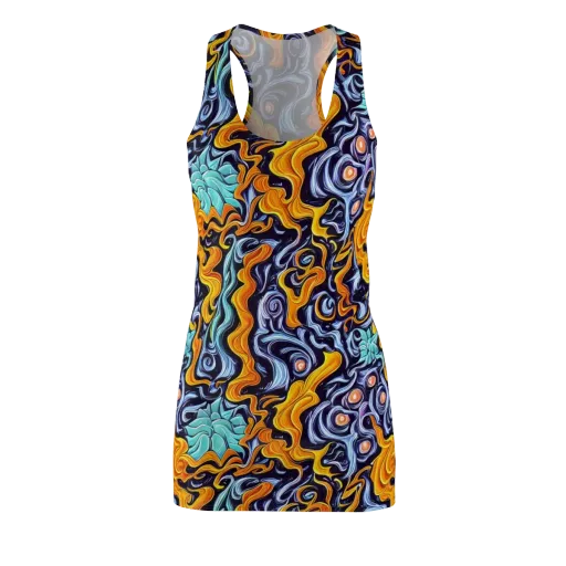 Midnight Fireflow on a Racerback Dress