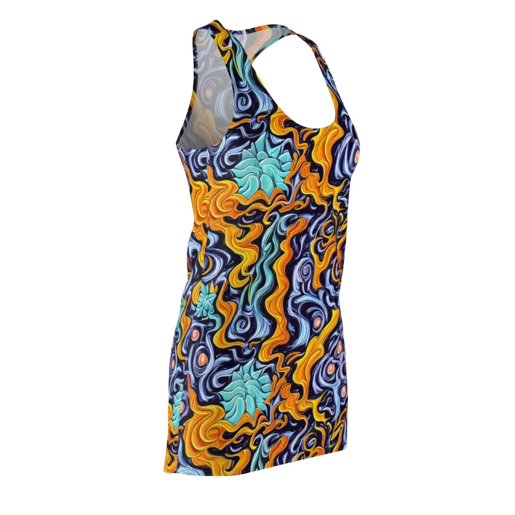 Midnight Fireflow on Racerback Dress — Front Side
