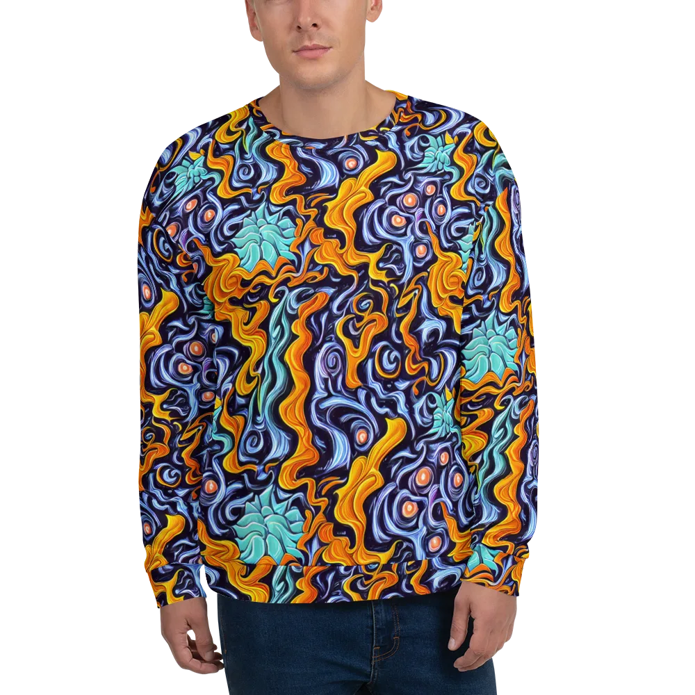 Midnight Fireflow on Sweatshirt — Front