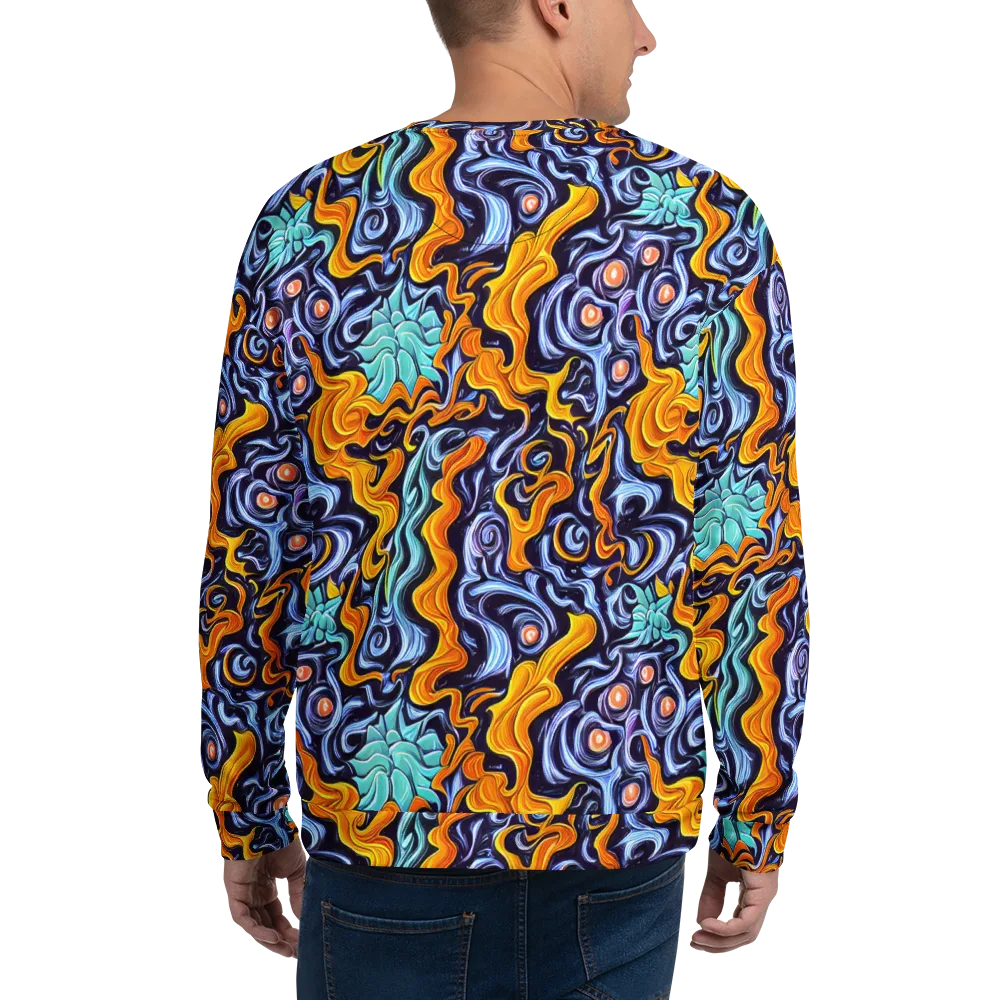Midnight Fireflow on Sweatshirt — Back